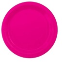Jednorazové taniere ružové 18cm narodeninové purpurové tmavoružové párty