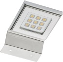 CALDERON LED skrinkové svietidlo, 12V, 9 LED, 2700K, saténové, štvorcové, GTV