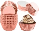 Podložky na košíčky papierové košíčky na muffiny košíčky ROSE GOLD ružové zlato 100 ks