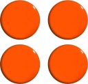MAGNETY NA DOSKY, 4 kusy, 40mm, oranžové TETIS
