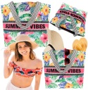 V2 LETNÁ VIBES PLÁŽOVÁ TAŠKA Zips SHOPPER PLÁŽOVÁ TAŠKA PIKNIKOVÝ MIX