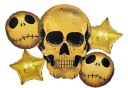 Sada fóliových balónov Halloween Skull 5 ks