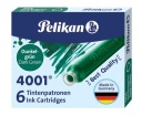 Atramentové kazety SHORT - Pelikan - bal 6 ks - TMAVO ZELENÁ