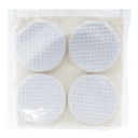 Okrúhle filcové podložky pod nábytok, biele, 3,8 cm, 8 ks