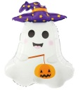 HALLOWEEN FÓLIOVÝ BALÓN VESELÝ DUCH S KLOBÚKOM 65x47 cm BALÓNY