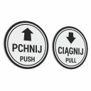 Push, Pull - samolepky 10x10