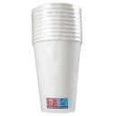 Papierové poháre, biele grilovacie poháre, 10 ks, 200 ml