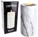 Dekoratívna sviečka na batérie 15 cm Grey Marble LED vložka až na 30 dní