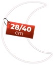 Kovová obruč Mesiac, BIELA, 40 cm, prívesok