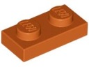 LEGO ELEMENT Tanier 1 x 2 Tmavo oranžová 3023 5 ks NOVINKA