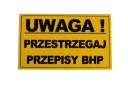 Podpísať POZOR! DODRŽUJTE ZDRAVOTNÉ A BEZPEČNOSTNÉ PREDPISY 20x33