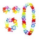 Sada havajského náhrdelníka čelenka náramky havajské kvety