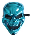 Monster maska ​​metalíza modrá Halloween Ball