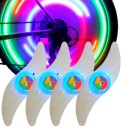 4 x LED SVETLO NA BICYKEL NA KRYT KOLESÁ RGB viacfarebný