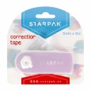 KOREKČNÁ PÁSKA STARPAK PÁSKA 5mmx6m S KRYTOM PASTELOVÁ FIALOVÁ