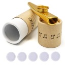 Zlaté KAZOO v tube + 5 ks MEMBRÁN ZDARMA, kov - perfektný darček