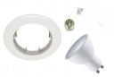 SET HALOGÉNOVÉ SVETLÁ + GU10 LED KRUH BIELY