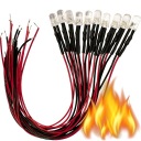 LED DIODY 5mm PLAMEŇ 7 FAREB 12V kábel 20cm