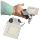 Biely LED stropný panel s montážou, jednoduchá inštalácia