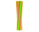 Slamky Papierové tuby Fluor mix, 6x197mm / 24ks Praktické riešenie