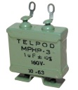 Hermetický kondenzátor 1uF 160V MPHP 3 TELPOD - cena za 2 kusy