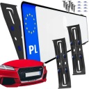 Bezrámová montáž RÁM NA ŠPZ ČIERNE SKRUTKY+ZÁSTRKY
