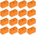 LEGO 3004 BRICK 1x2 oranžová NOVINKA (12g) 16 ks.