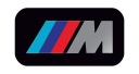 BMW M-Power chrómová 3D nálepka 17x9 odznak na ráfikoch, chrómový volant 1 ks