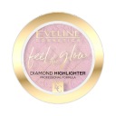 Eveline Cosmetics Feel the Glow rozjasňovač č. 03 - Rose Gold