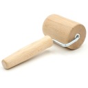 DREVENÝ VALEC s rúčkou, mini valček na cesto na pizzu