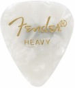 Gitarové trsátko Fender 351 Premium White Moto. Ťažký