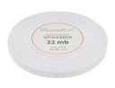 SATÉNOVÁ STUŽKA NA DEKORÁCIU SVADOBNÉHO SVADOBNÉHO STRAVOVANIA 6MM 32MB BIELA