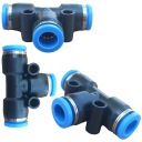 Konektor T-tee Pneumatický Zásuvný rozbočovač fi 8mm PE 8
