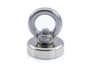 Neodymový magnet s držiakom D25x8mm očko silný magnet N52 1 ks.