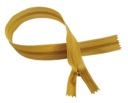 40 cm krytý zips s jazdcom ZLATOŽLTÝ