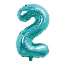 TYRKYSOVÝ BALÓN Tiffany 80 cm NARODENINY ČÍSLO 2