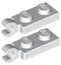 LEGO Hák tanier 1x2 biely (63868/6361170) x2
