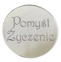 Vytvorte si prianie k narodeninám Dekorácia Gravírovací kruh Plexi Strieborné zrkadlo