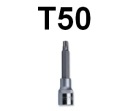 Bit TORX T50/ TX50 x 100 mm s 1/2 násadou Jonnesway