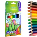 Cricco trojuholníkové hrubé XXL pastelky 12 farieb