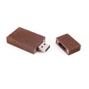 Pendrive drevený tmavý orech široký 4 GB