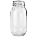Sklenená dóza COMFORT 2000 ml s klipom na uloženie nádoby na potraviny