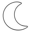 Kovová obruč na lapač snov MOON BLACK 13 cm