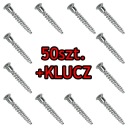 Skrutky do dreva KONFIRMAT 6,4x50 50 + kľúč ZADARMO