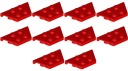 LEGO šikmý klinový tanier 2x4 červená červená 10 kusov 6023770 51739