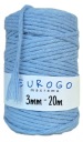 Točená bavlnená šnúra Macrame Ekologická ECO Modrá 20m 3mm
