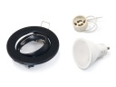 SET ČIERNE HALOGÉNOVÉ SVIETIDLÁ + LED 7W + GU10