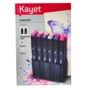 Kayet Obojstranné popisovače 3mm 6mm 12 farieb Violet Roses