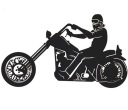 NÁLEPKA NA MOTOCYKLU MOTOCYKLISTICKÝ CHOPPER TUNING