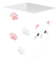 Narodeninové krabičky na popcorn Sweet Cat 6 kusov